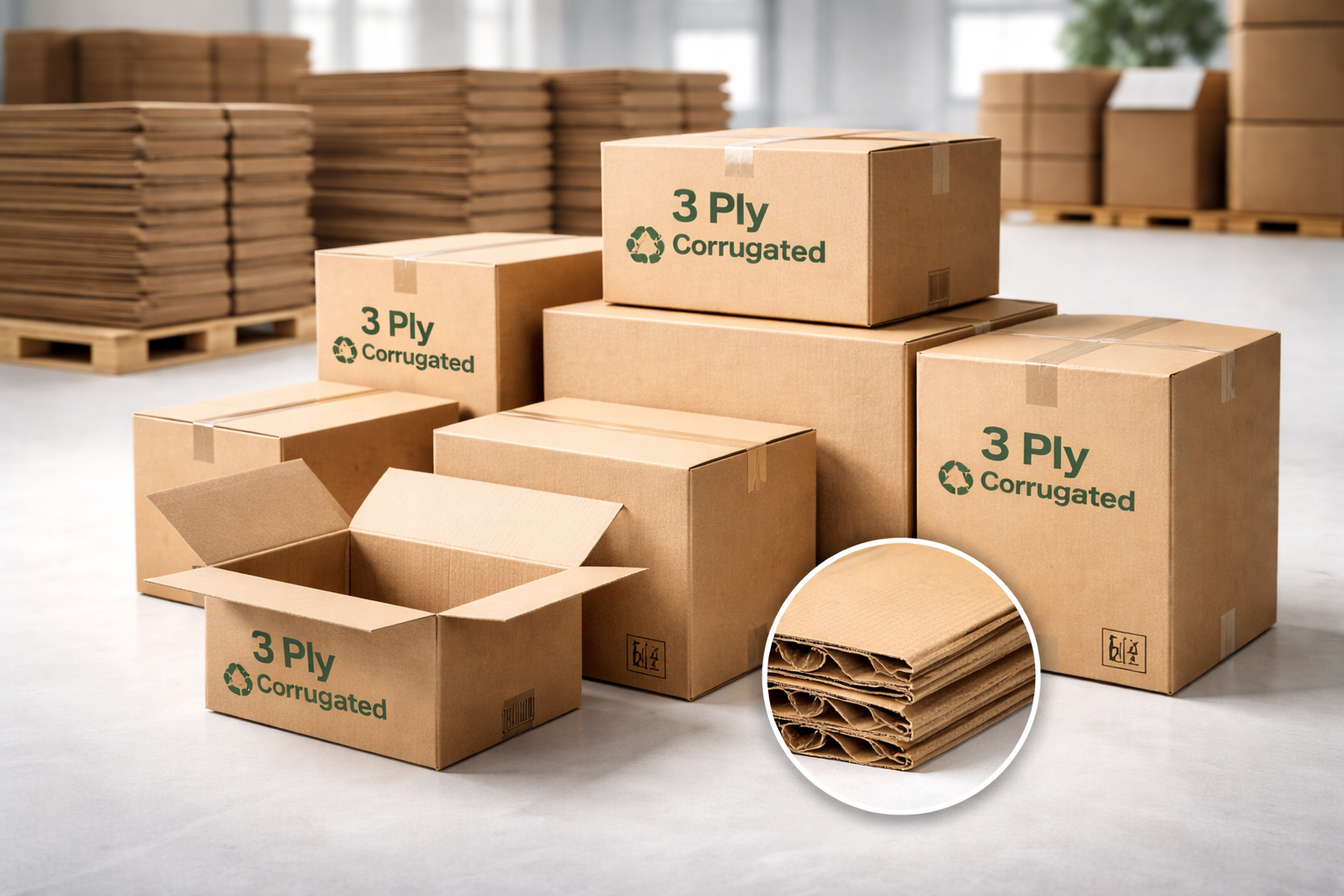 3 Ply Corrugated Boxes