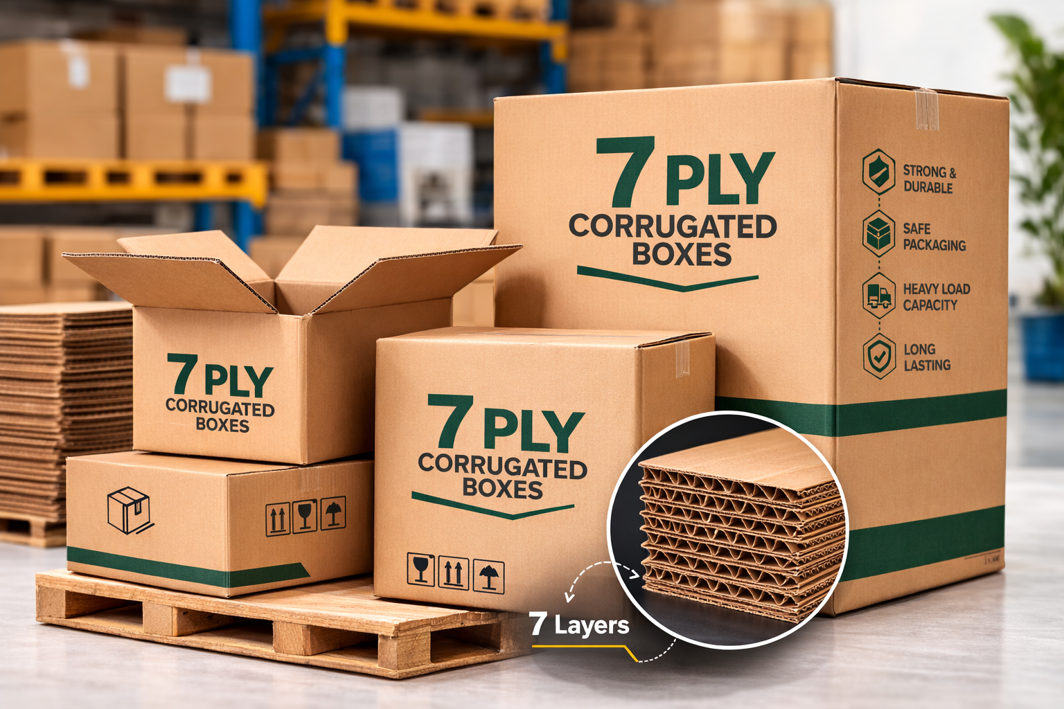 7 Ply Corrugated Boxes